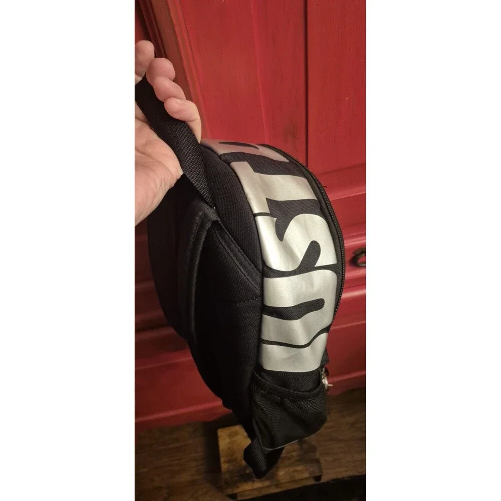 Nike Brasilia JDI Just Do It Kids Mini Backpack purse Black Silver Swoosh EUC